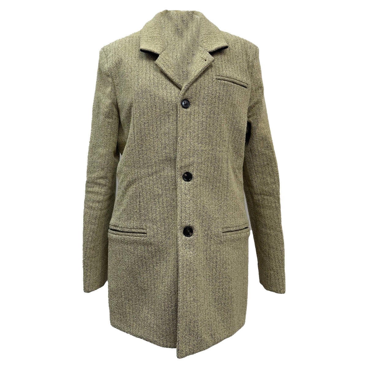 Bottega Veneta Single-Breasted Herringbone Blazer in Beige Polyamide