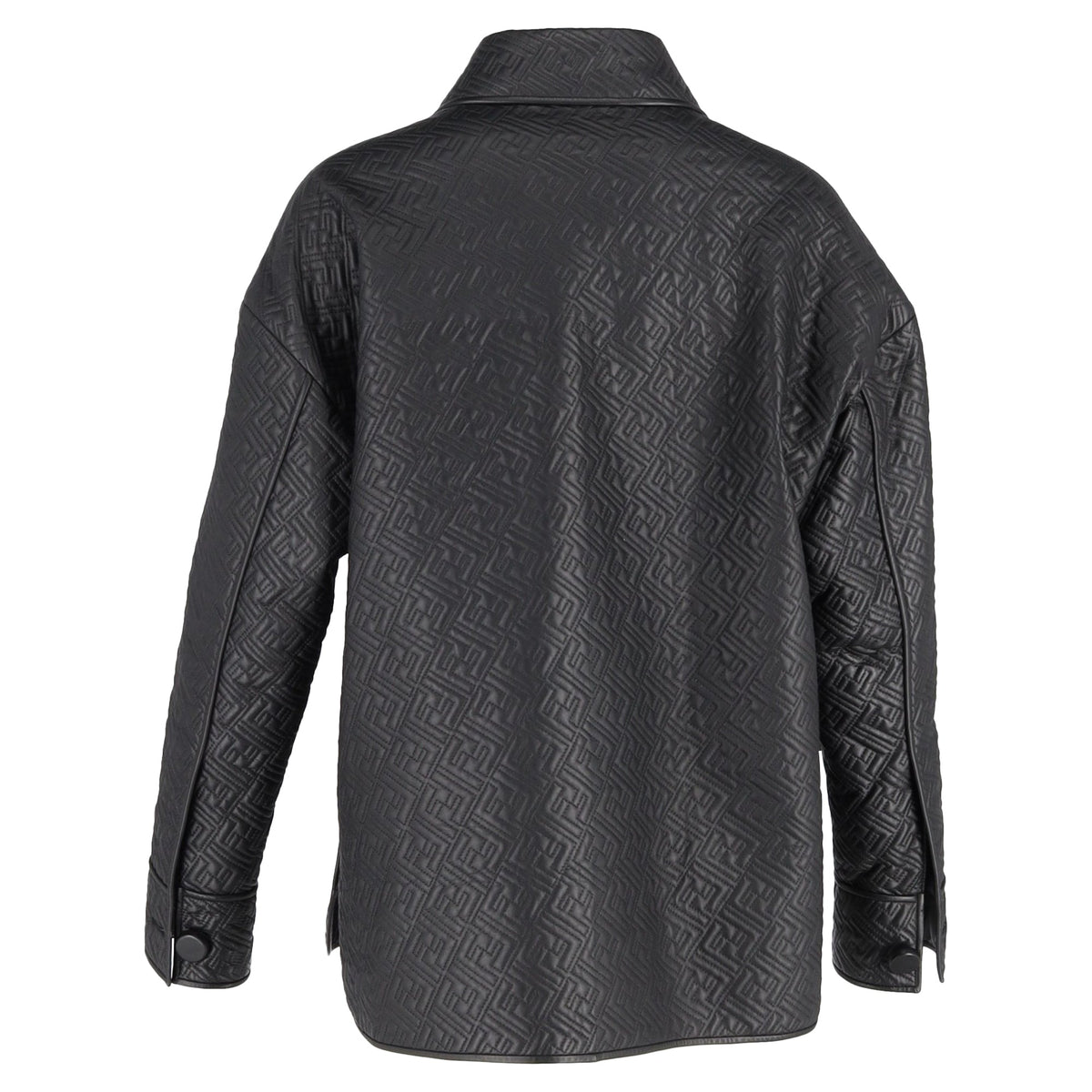 Fendi Monogram Go-To Jacket in Black Nappa Leather