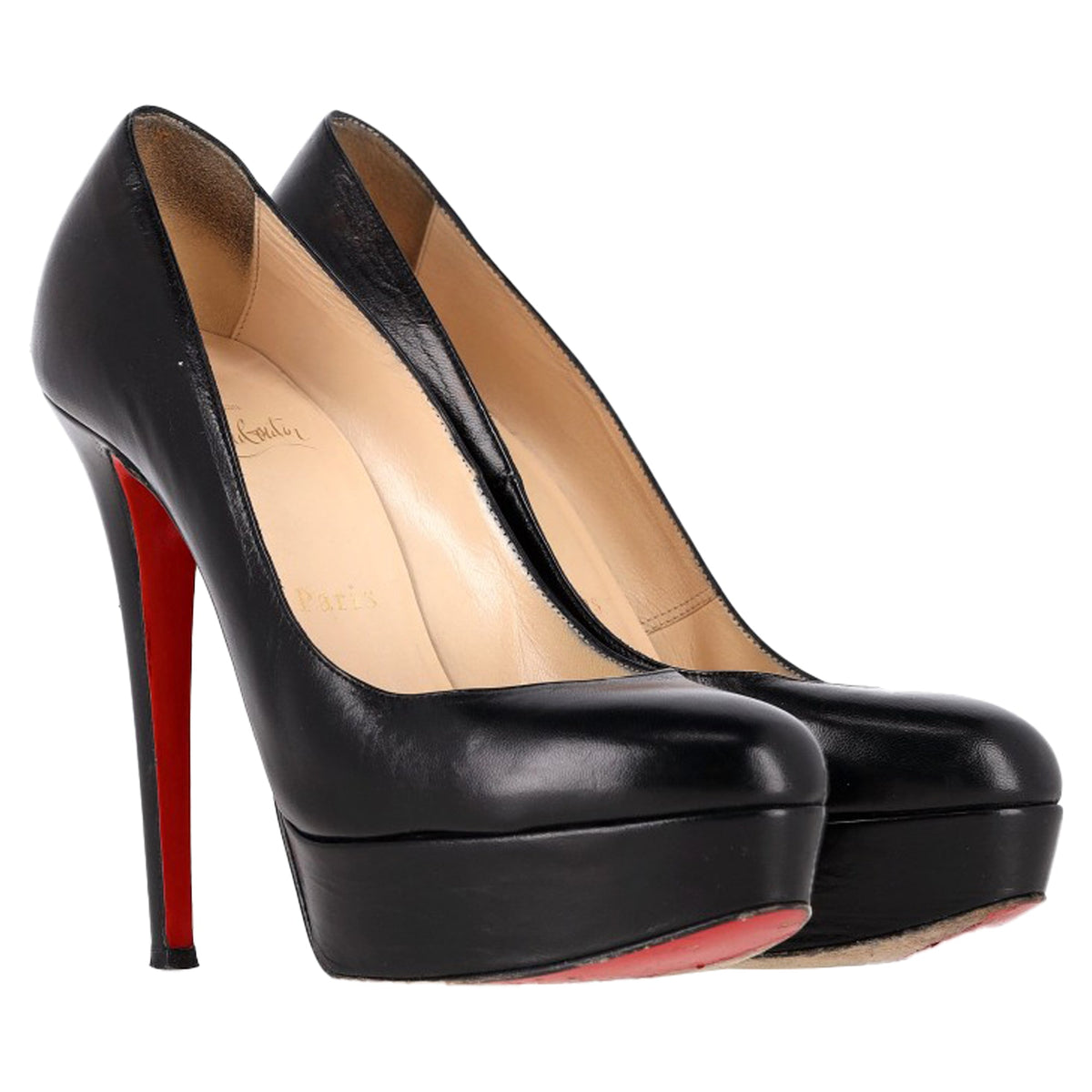 Christian Louboutin Bianca 120 Pumps in Black Leather