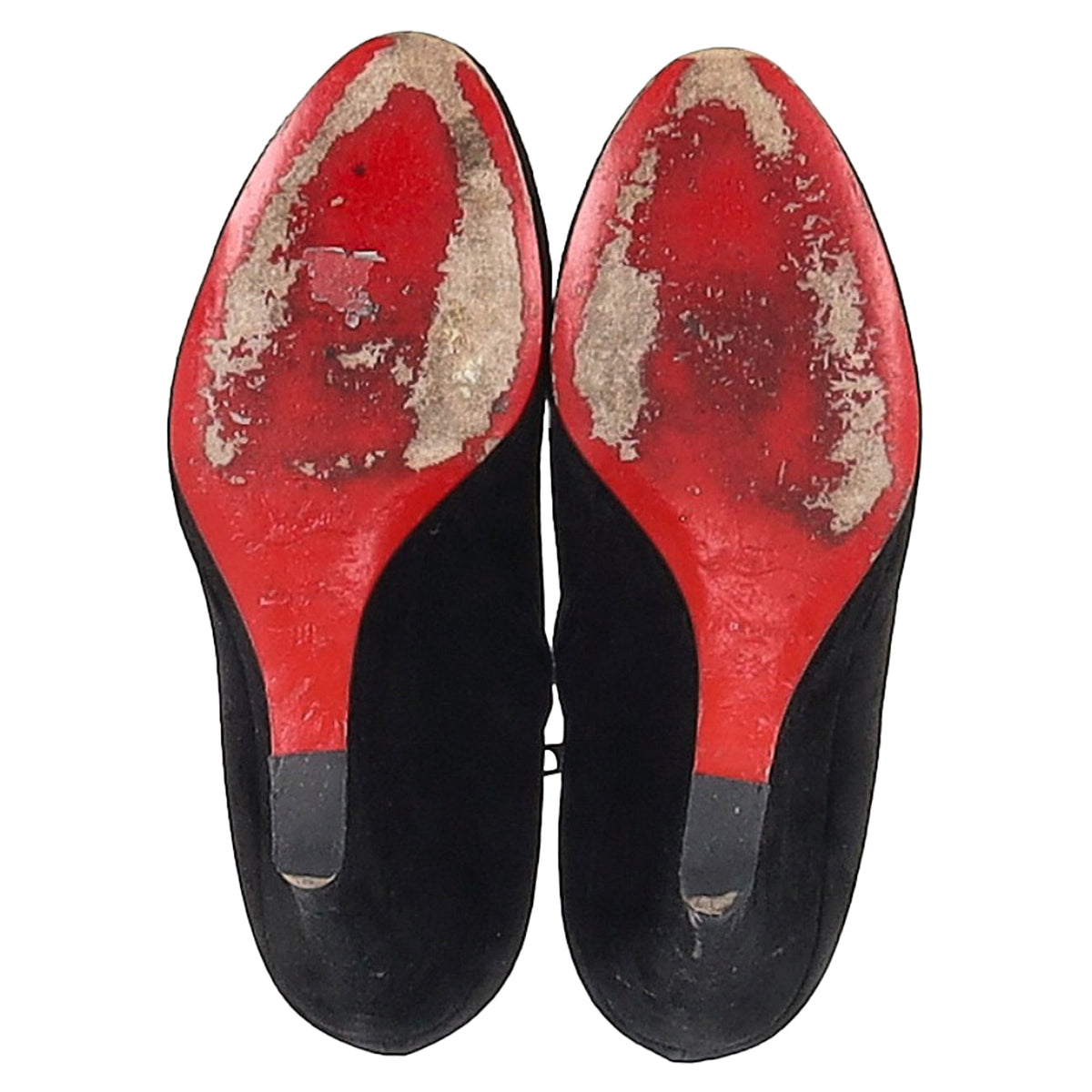 Christian Louboutin Belle Zeppa Wedge Ankle Boots in Black Suede
