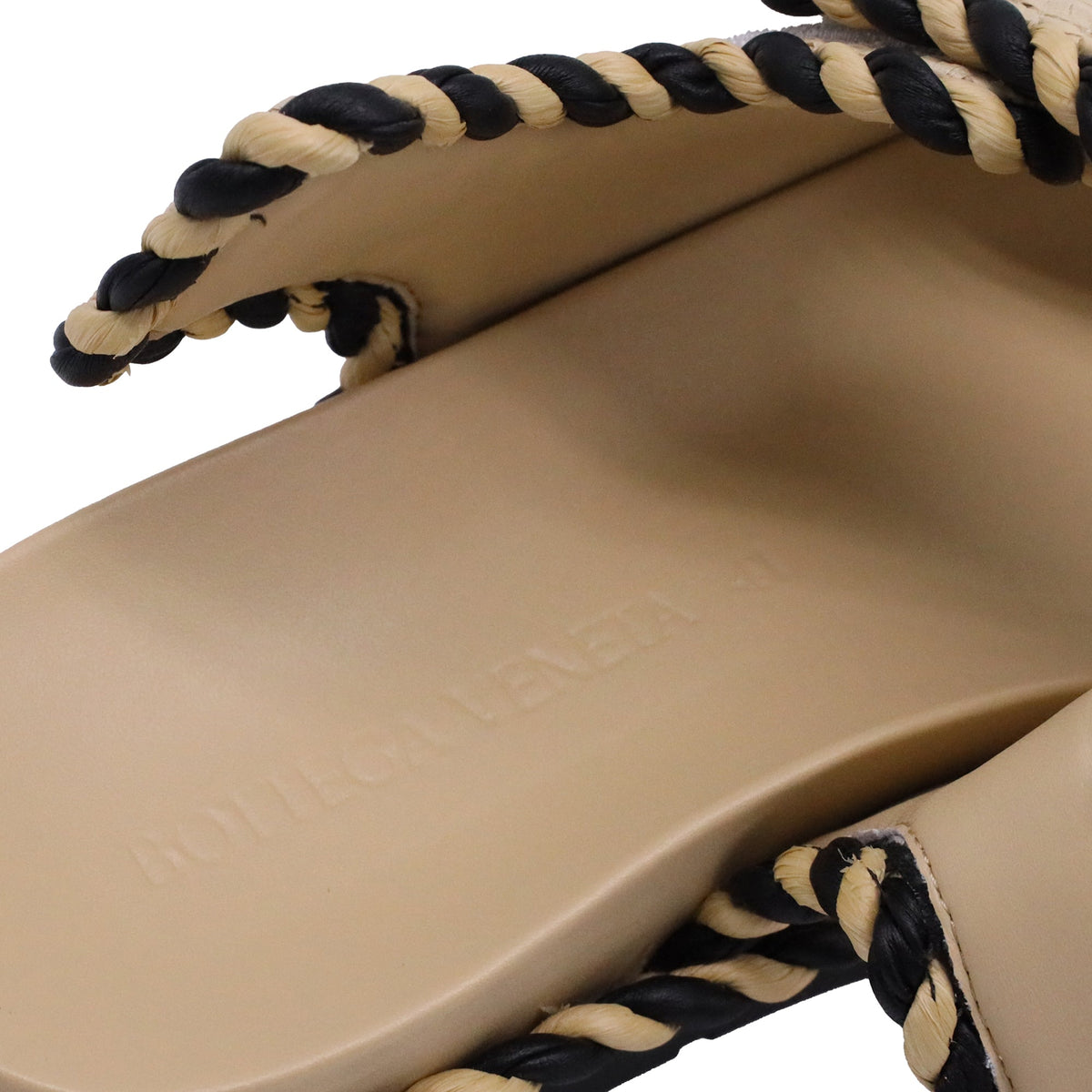Bottega Veneta Jack Woven Slingback Sandals in Beige Raffia