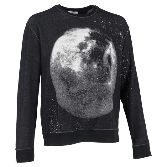 Valentino Moon Dust Graphic-Print Sweatshirt in Black Cotton