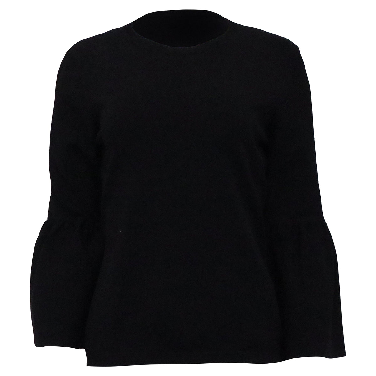 Valentino Bell Sleeve Sweater in Black Wool