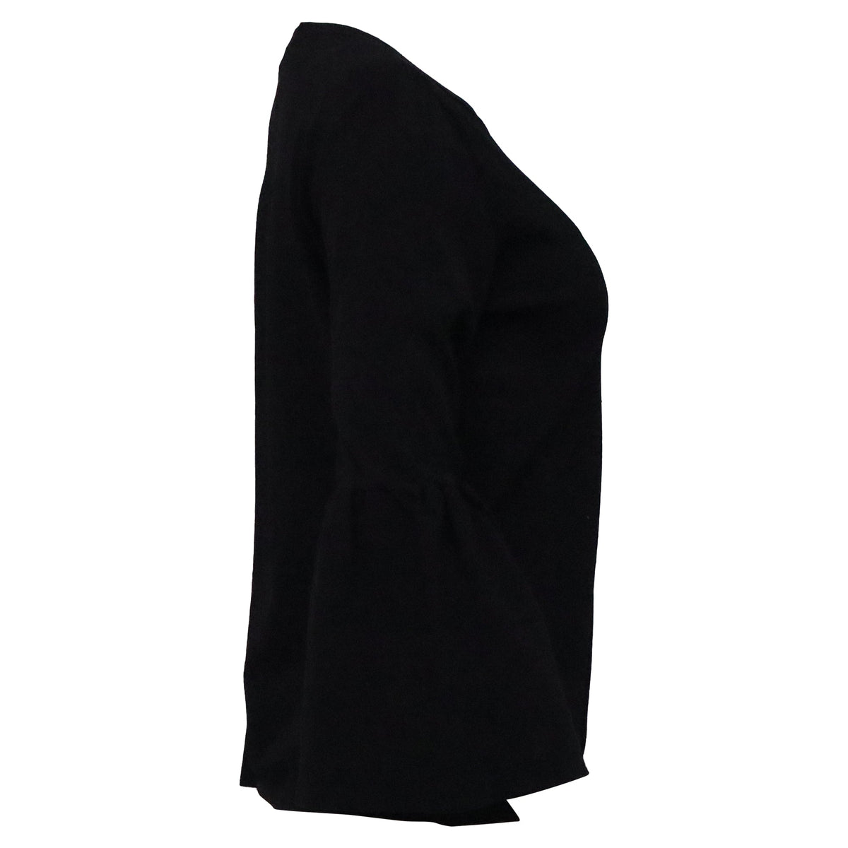 Valentino Bell Sleeve Sweater in Black Wool