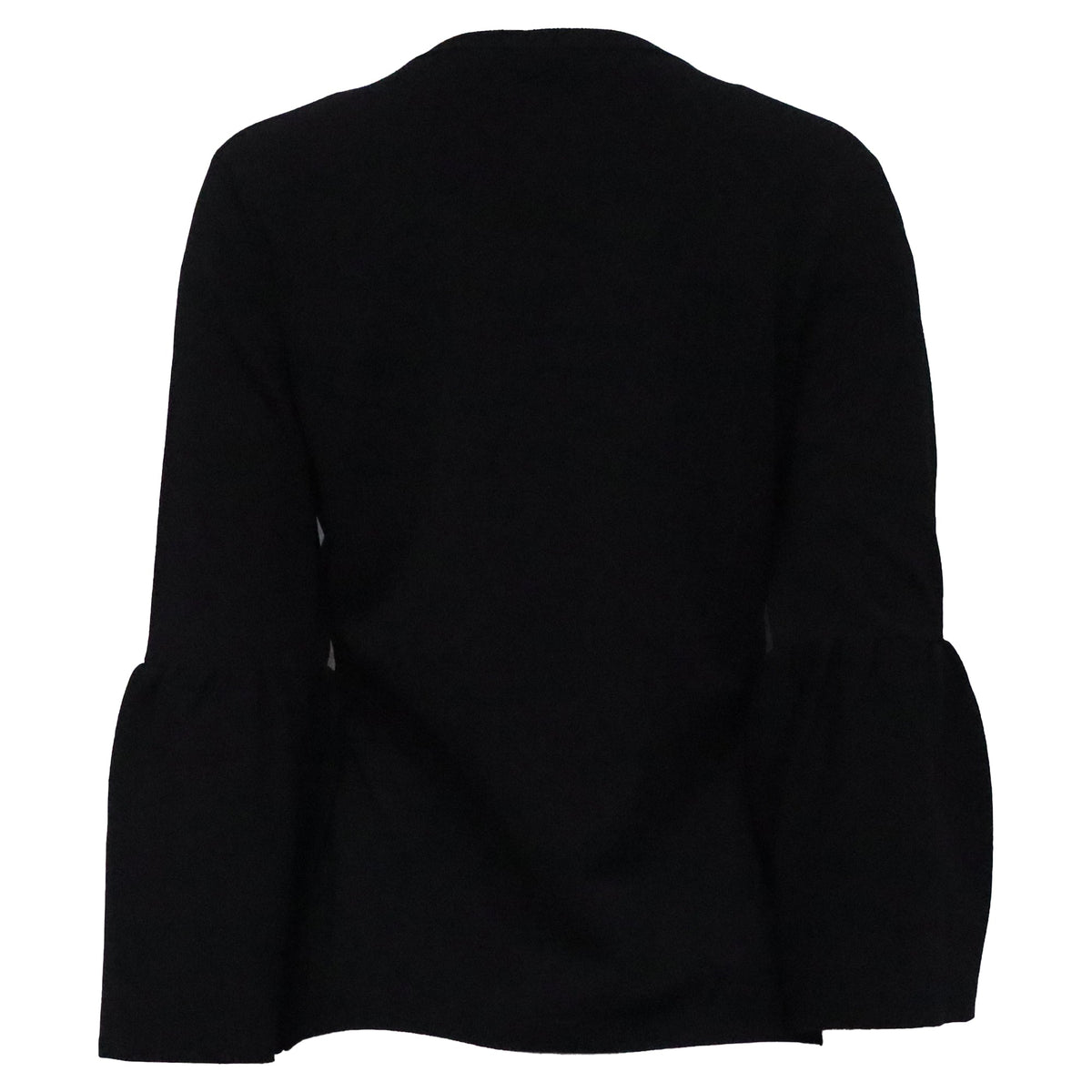 Valentino Bell Sleeve Sweater in Black Wool