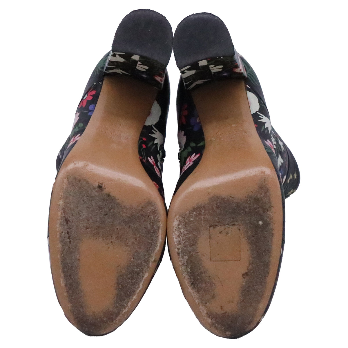 Valentino Garavani Floral Printed Ankle Boots in Multicolor Leather