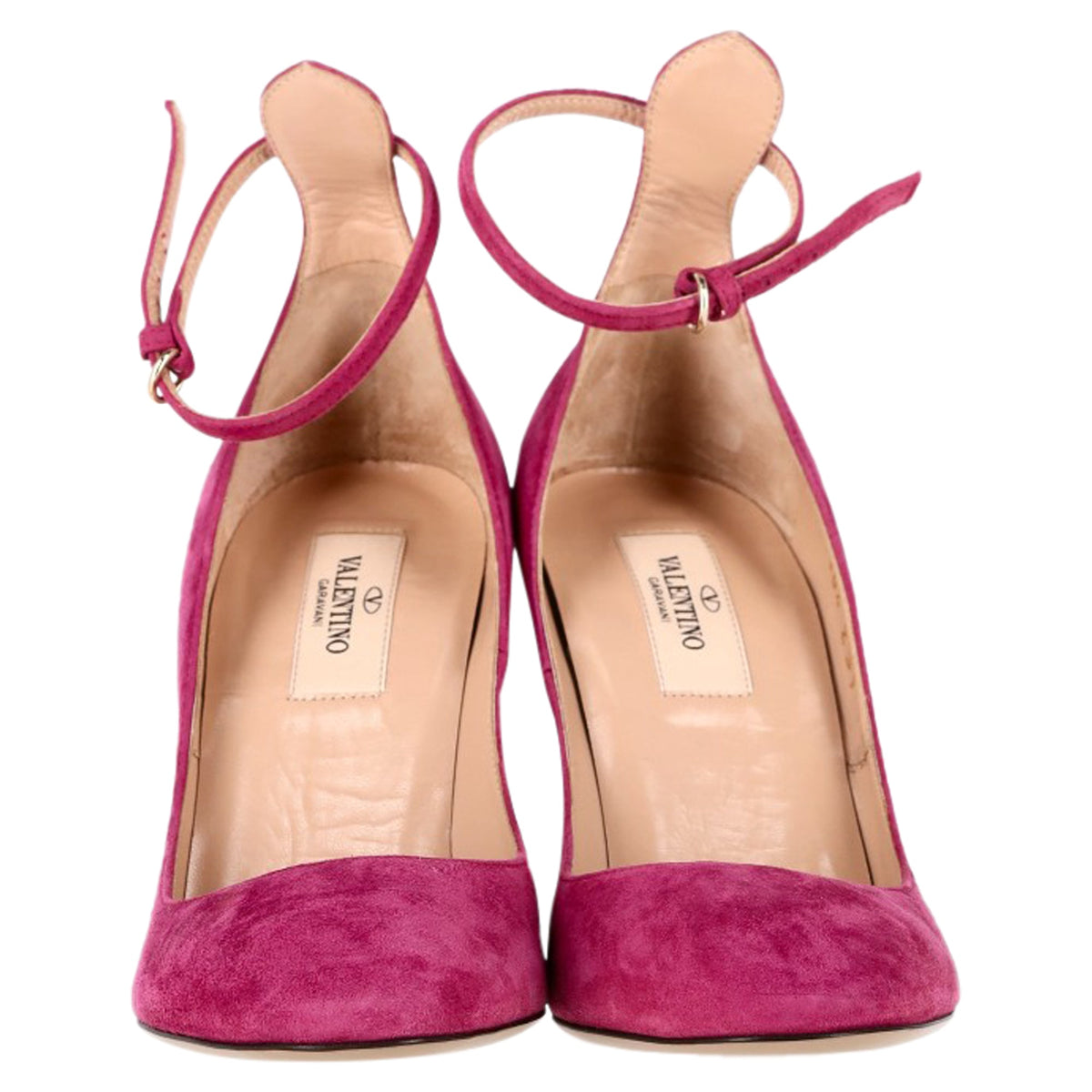Valentino Tan-go Pumps In Pink Suede