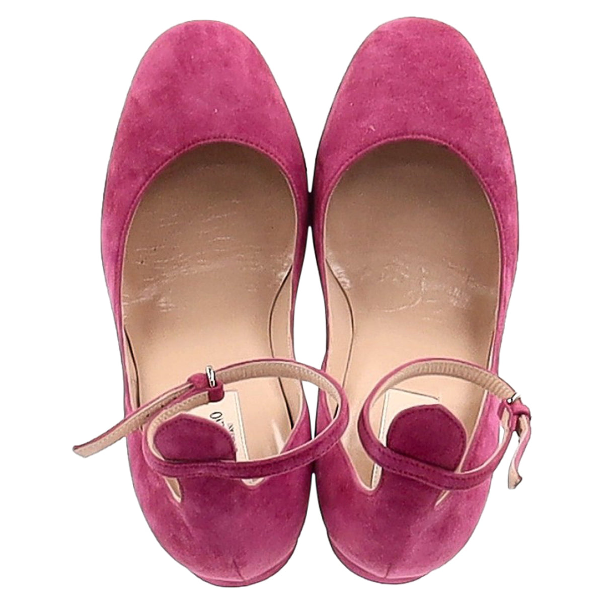 Valentino Tan-go Pumps In Pink Suede