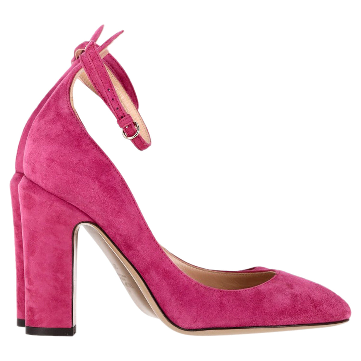 Valentino Tan-go Pumps In Pink Suede