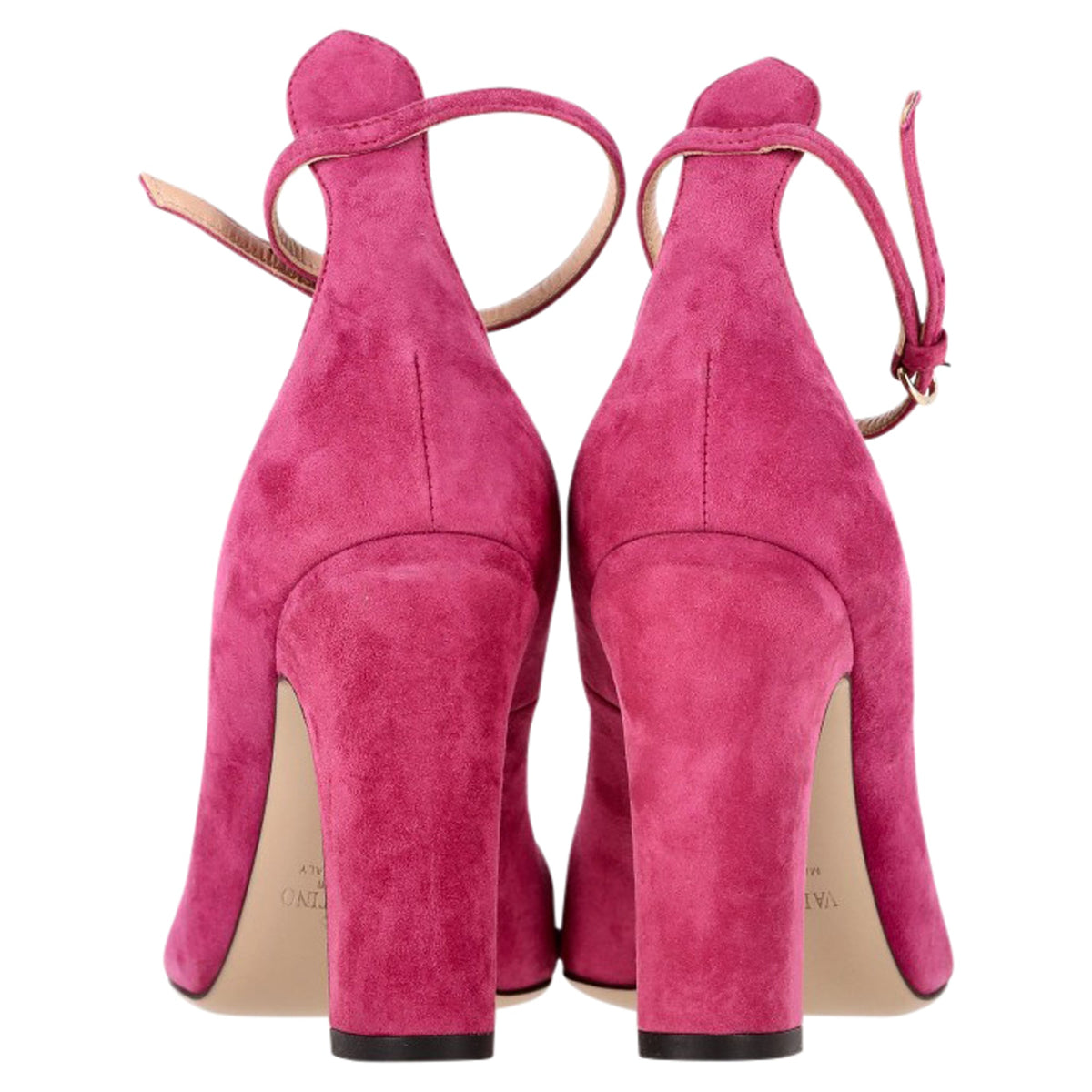 Valentino Tan-go Pumps In Pink Suede
