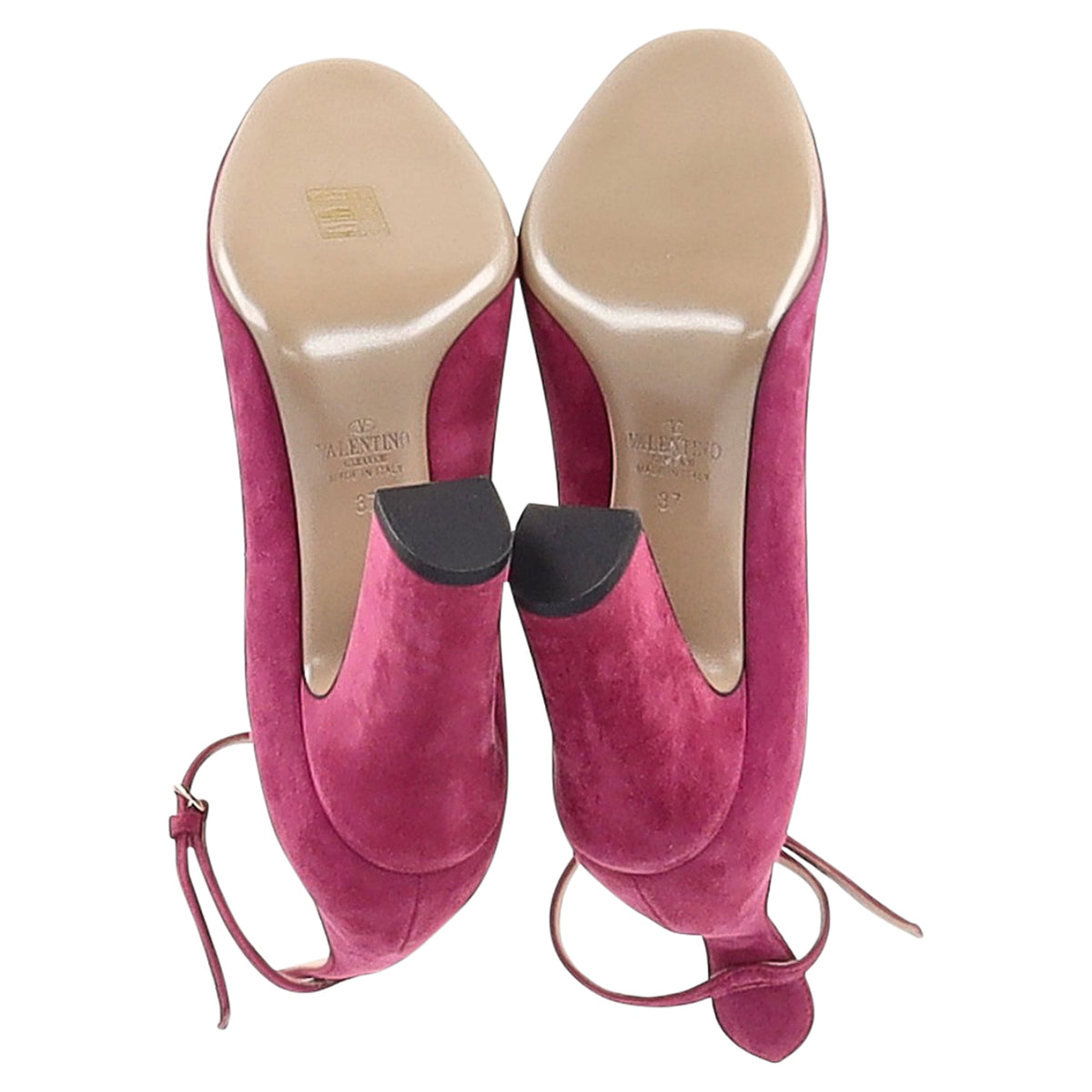 Valentino Tan-go Pumps In Pink Suede