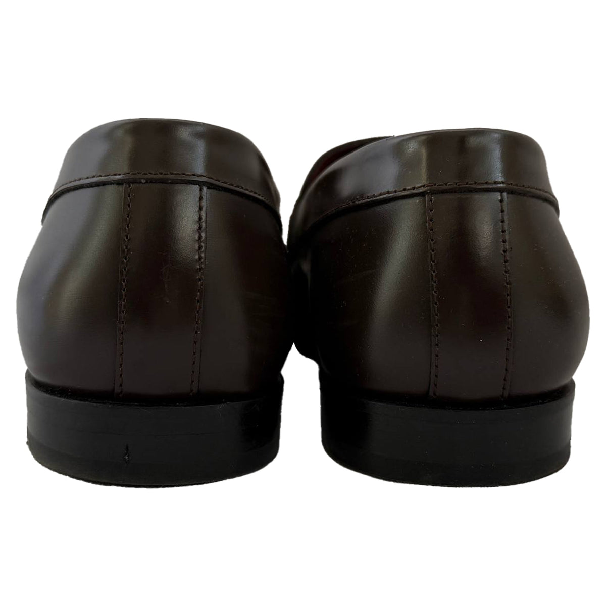 Valentino VLogo Chain Loafers in Brown Leather