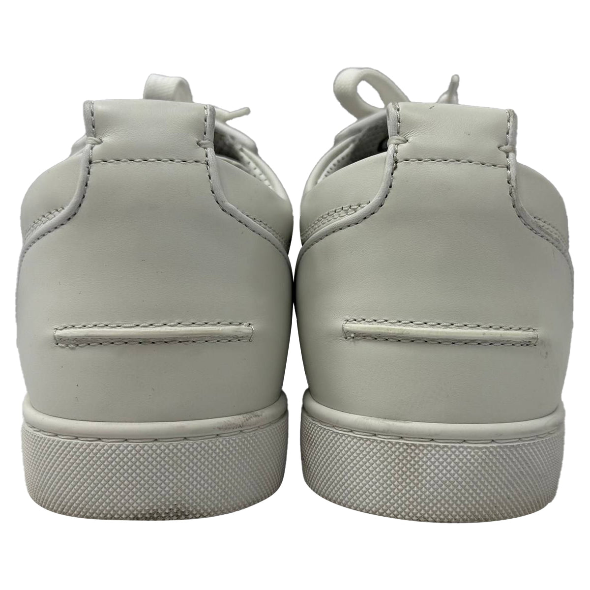 Christian Louboutin Rantulow Rubber-Trimmed Sneakers in White Leather