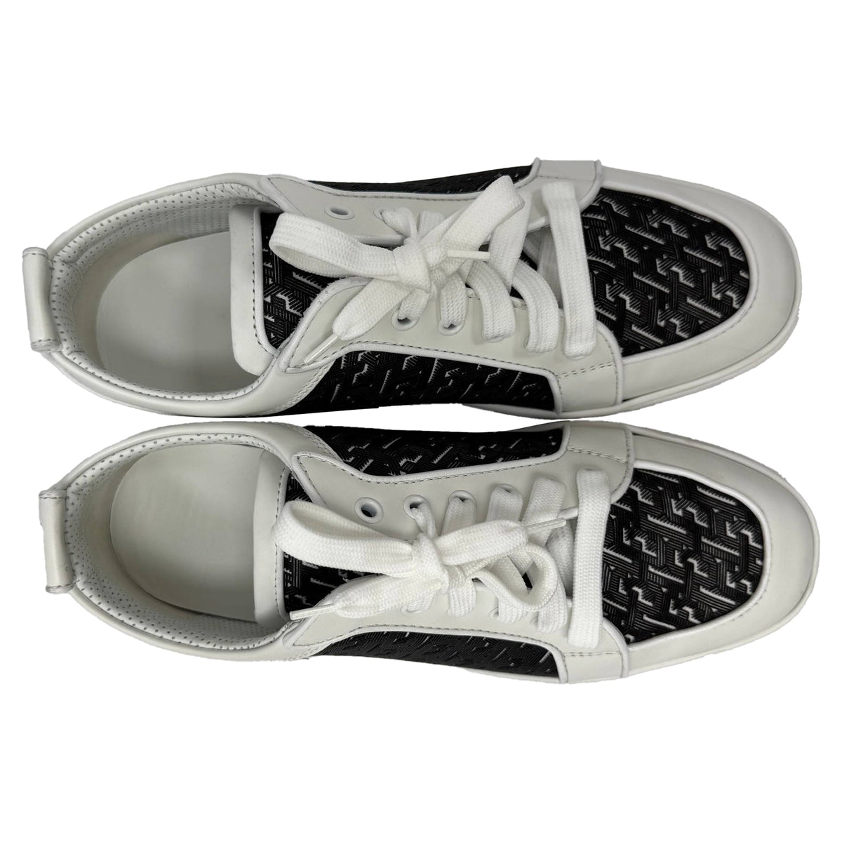 Christian Louboutin Rantulow Rubber-Trimmed Sneakers in White Leather