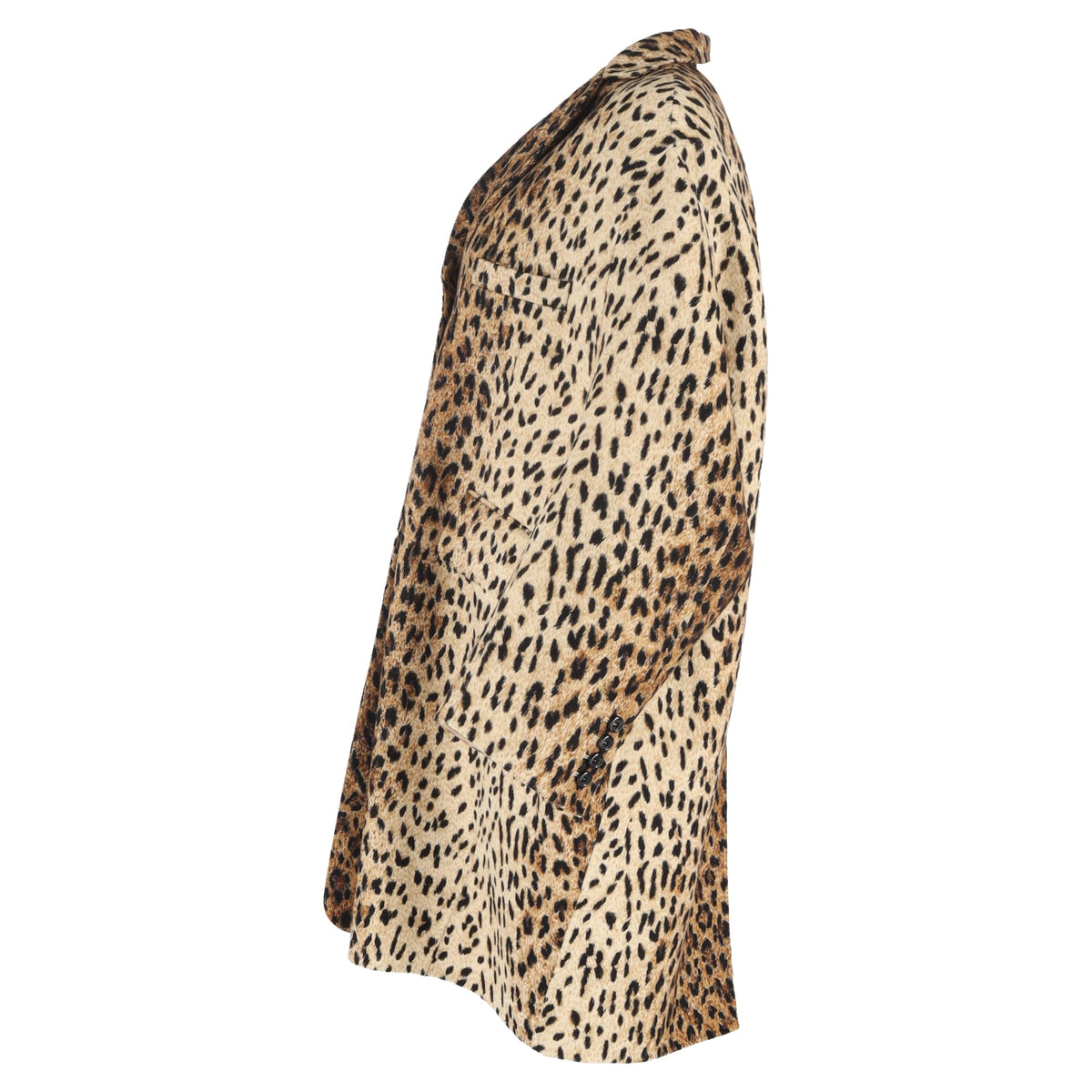Valentino Egg-Shaped Coat in Animal Print Wool