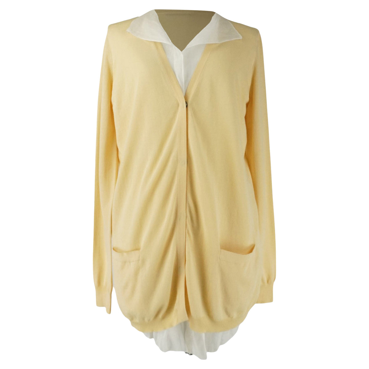 Bottega Veneta Yellow Layered Cardigan