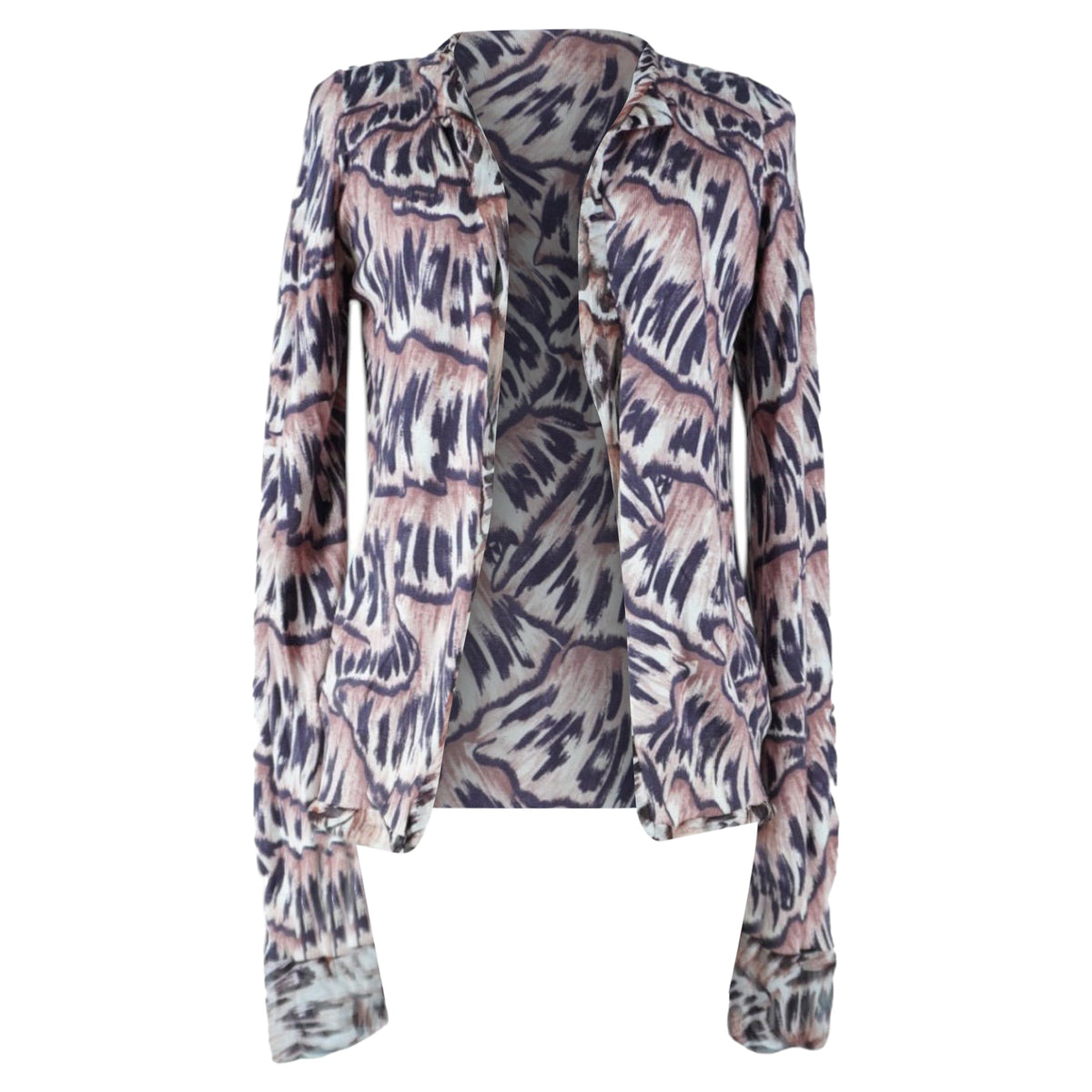 Bottega Veneta Multicolor Printed Cashmere and Silk Cardigan