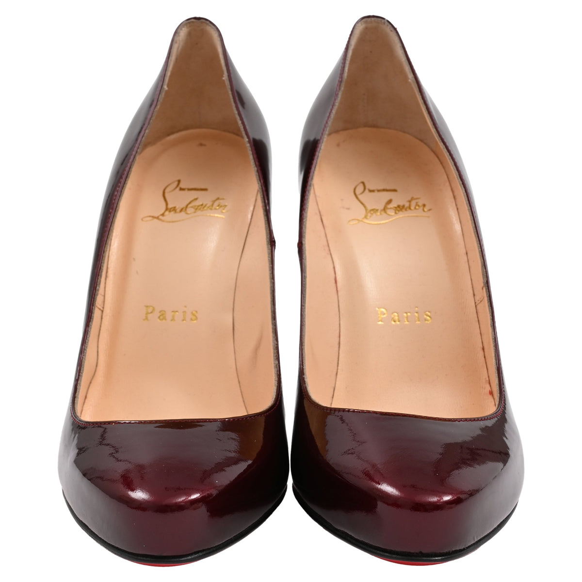 Christian Louboutin Fifi Pumps in Burgundy Patent Leather