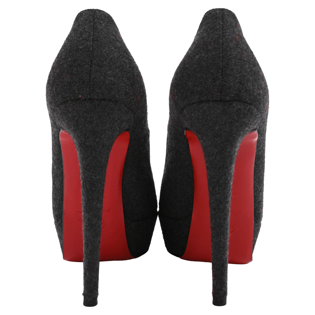 Christian Louboutin Bianca Platform Pumps in Grey Wool