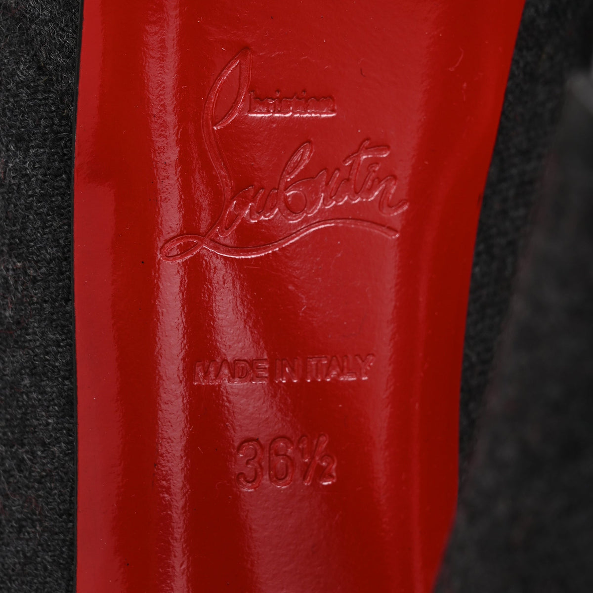 Christian Louboutin Bianca Platform Pumps in Grey Wool