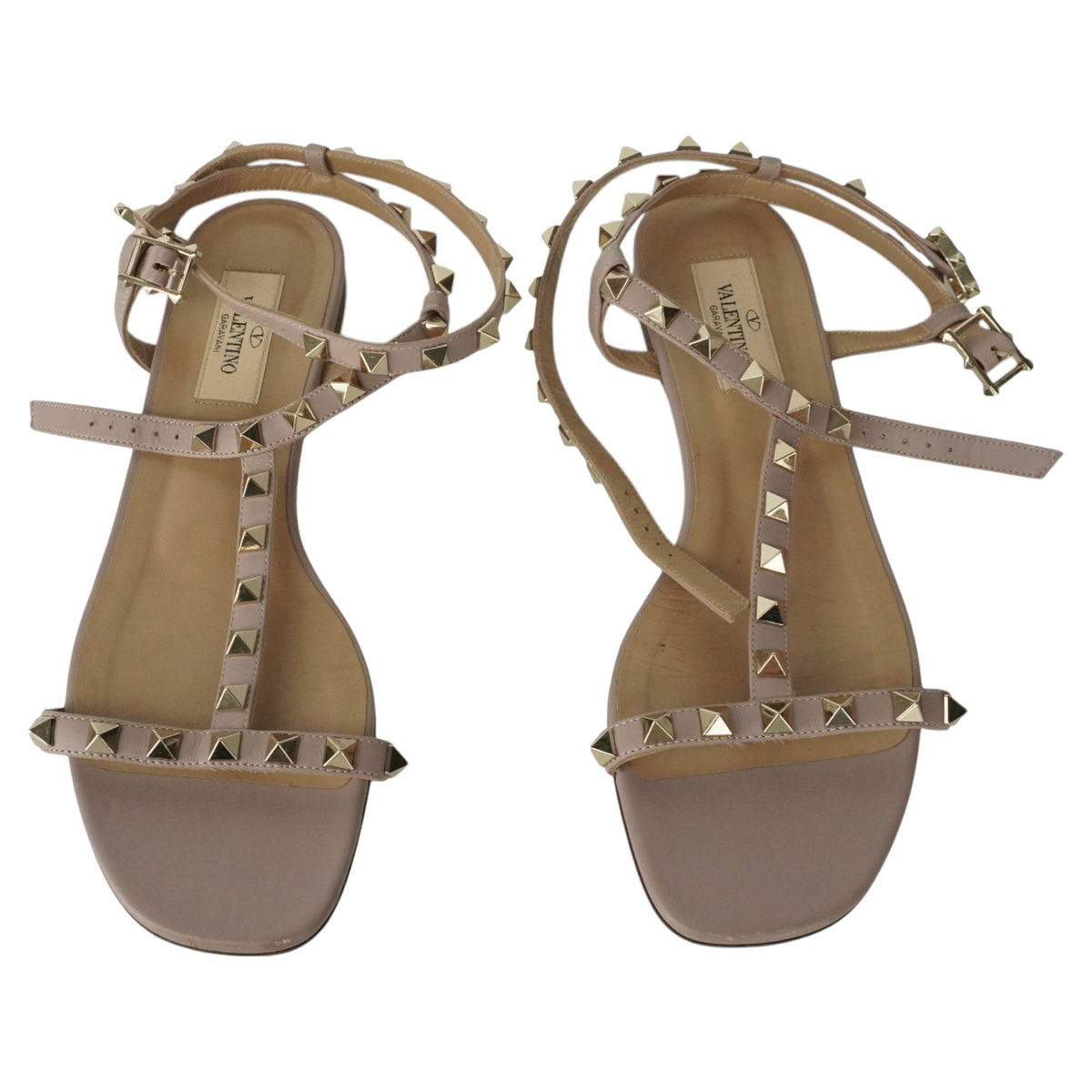 VALENTINO GARAVANI Light Rockstud Flat Sandals