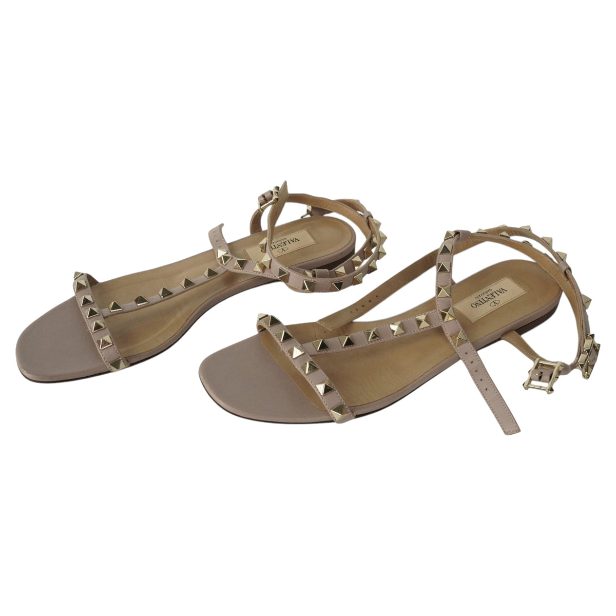 VALENTINO GARAVANI Light Rockstud Flat Sandals