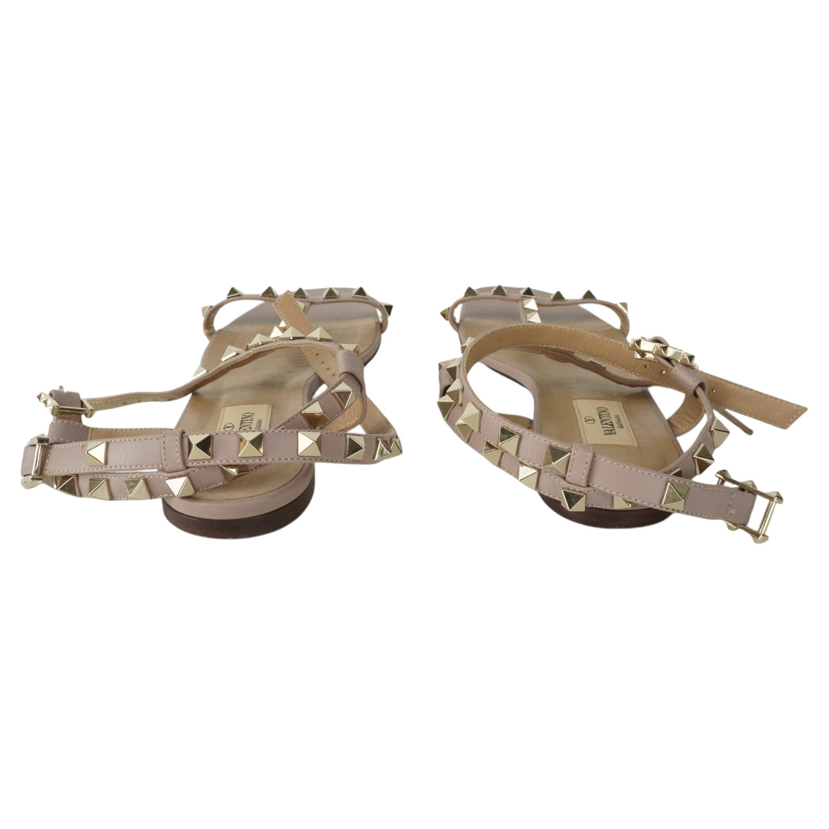 VALENTINO GARAVANI Light Rockstud Flat Sandals