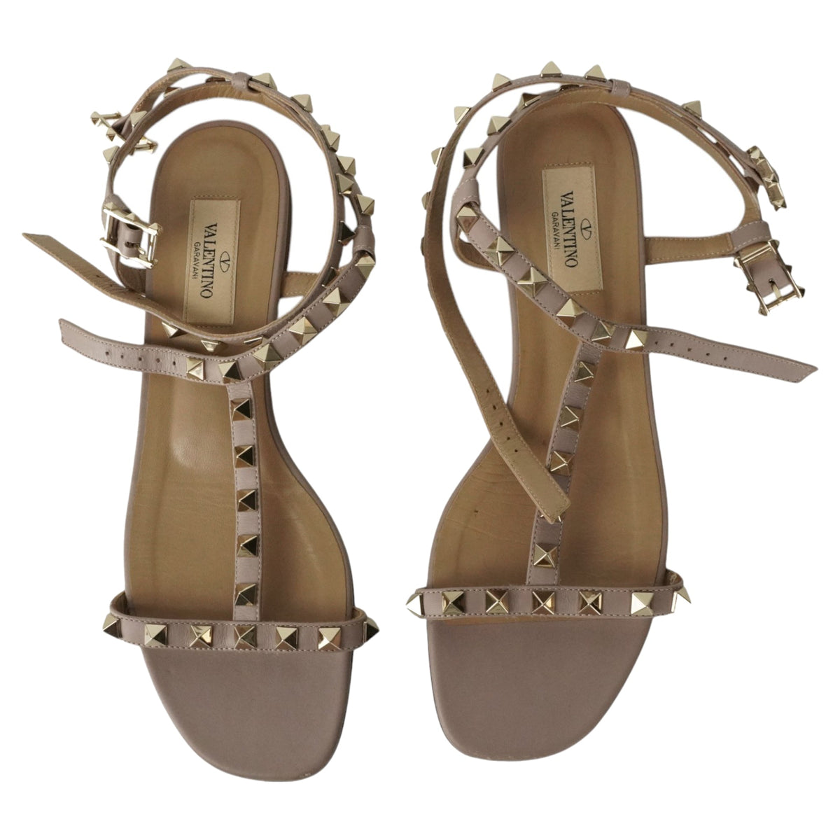 VALENTINO GARAVANI Light Rockstud Flat Sandals
