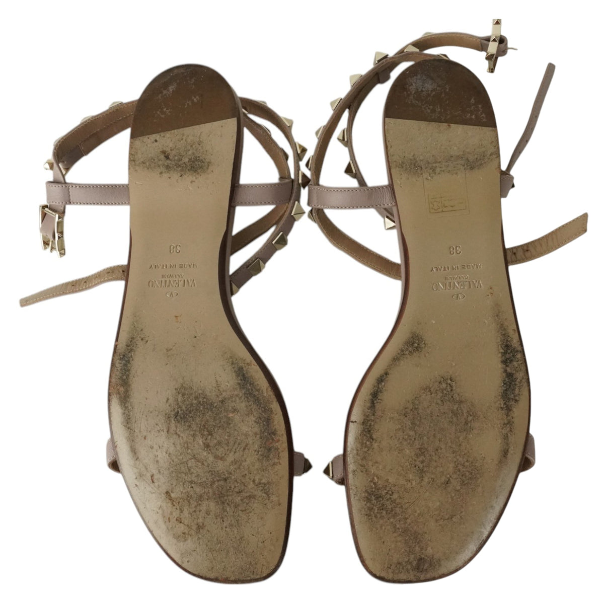 VALENTINO GARAVANI Light Rockstud Flat Sandals