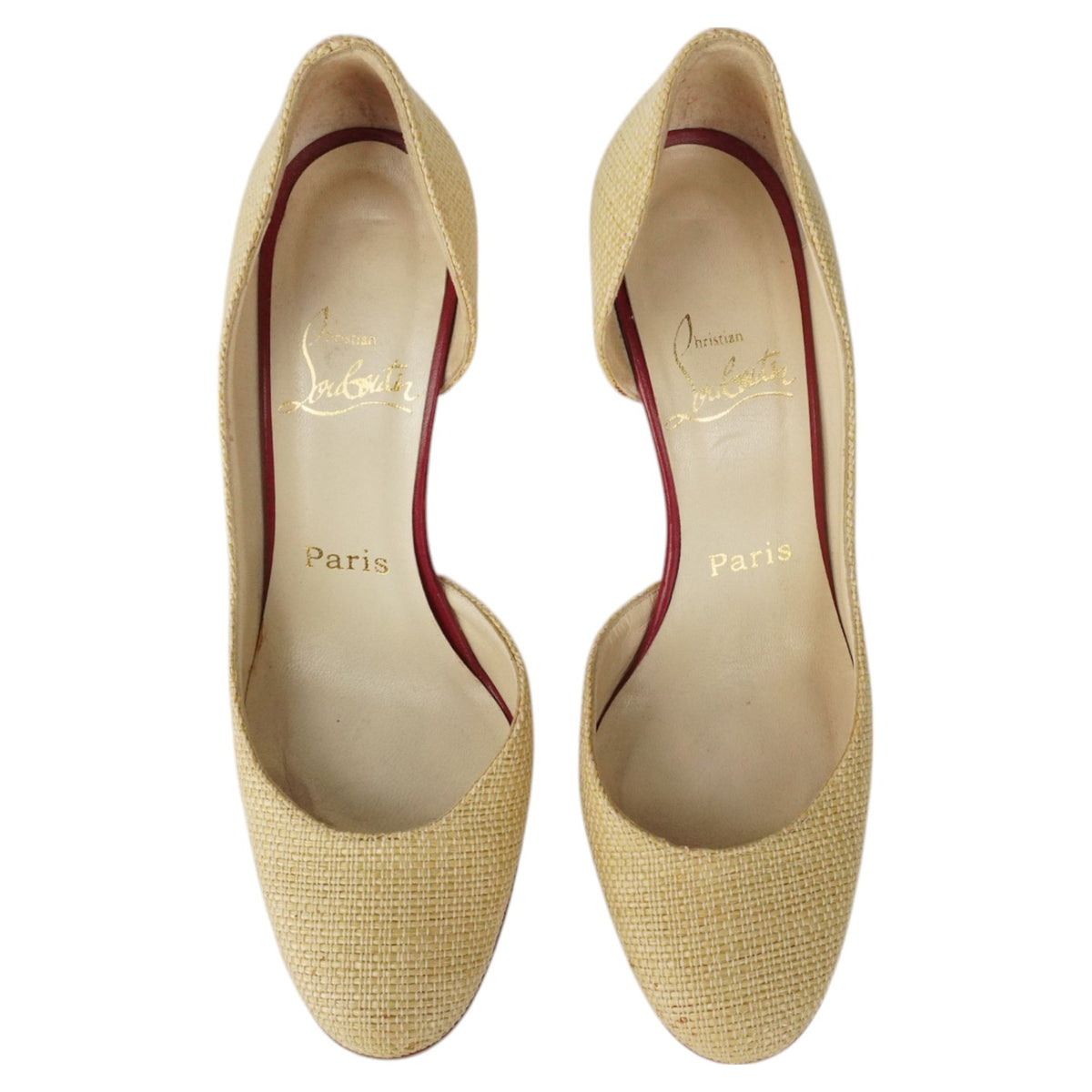 Christian Louboutin Light Rattan Heels