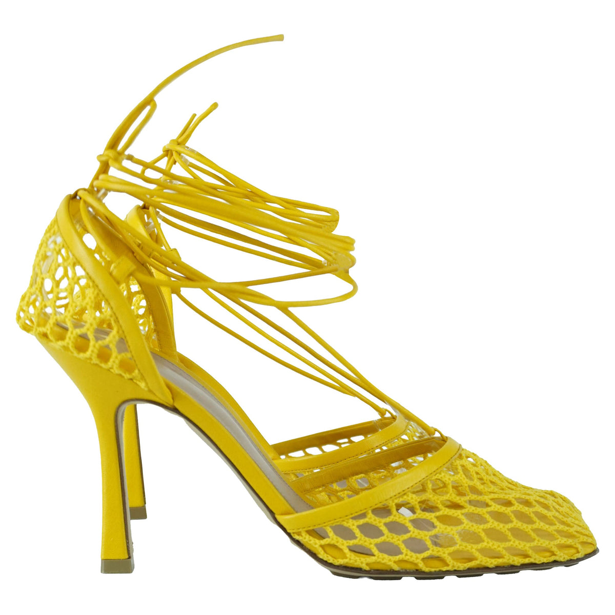 Bottega Veneta Stretch Cloth Yellow Sandals