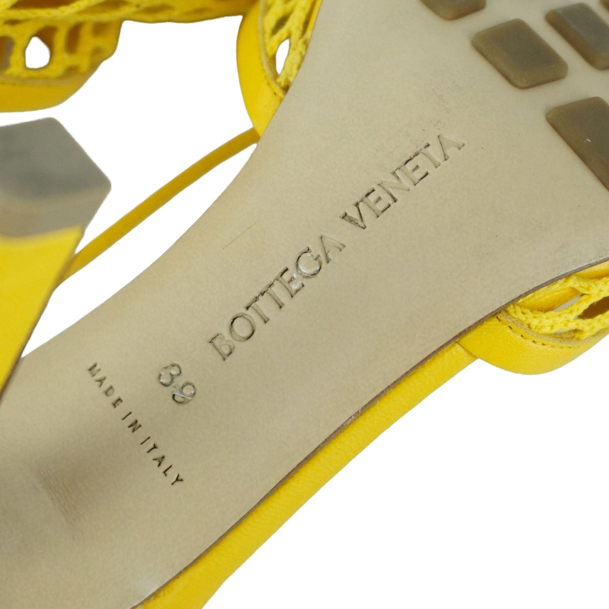 Bottega Veneta Stretch Cloth Yellow Sandals