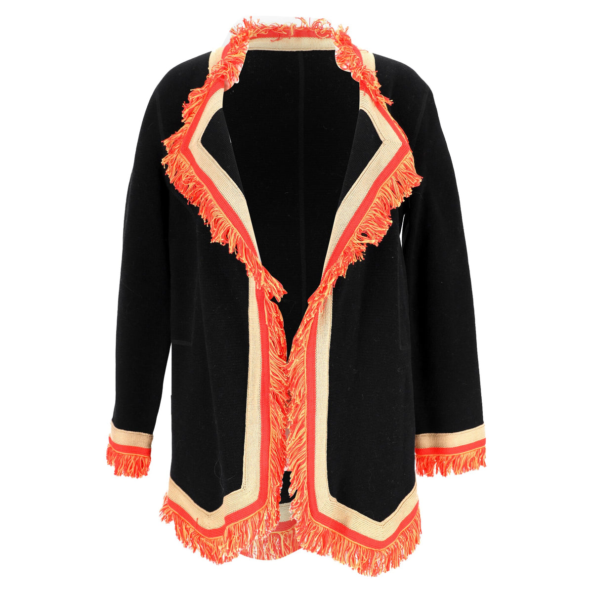 Bottega Veneta Fringe-Trimmed Blazer in Multicolor Cotton