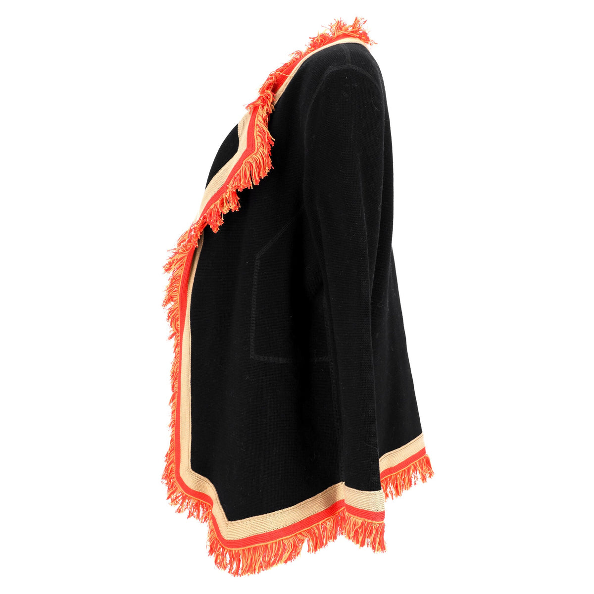 Bottega Veneta Fringe-Trimmed Blazer in Multicolor Cotton