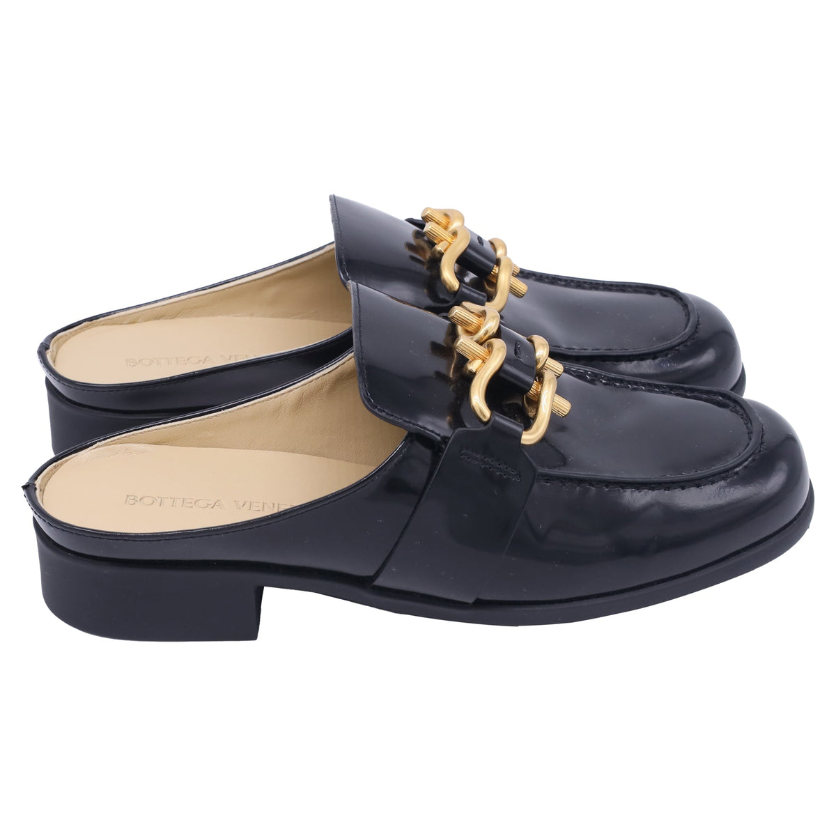 Bottega Veneta Monsieur Mules in Black Calf Leather