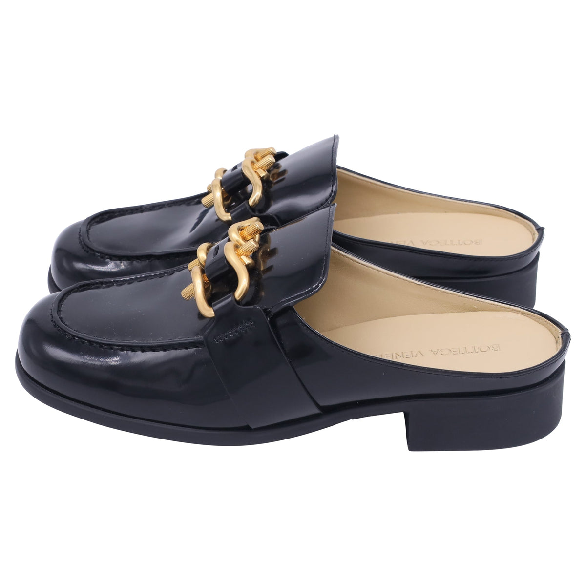 Bottega Veneta Monsieur Mules in Black Calf Leather