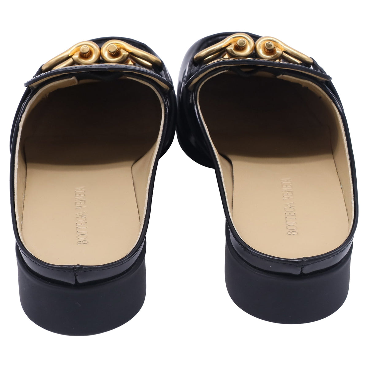 Bottega Veneta Monsieur Mules in Black Calf Leather