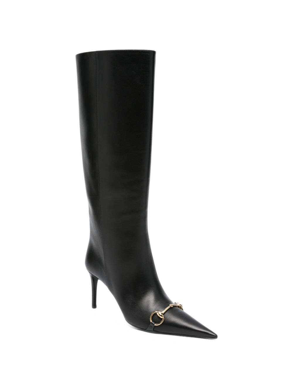 Gucci Women Leather Heel Boots