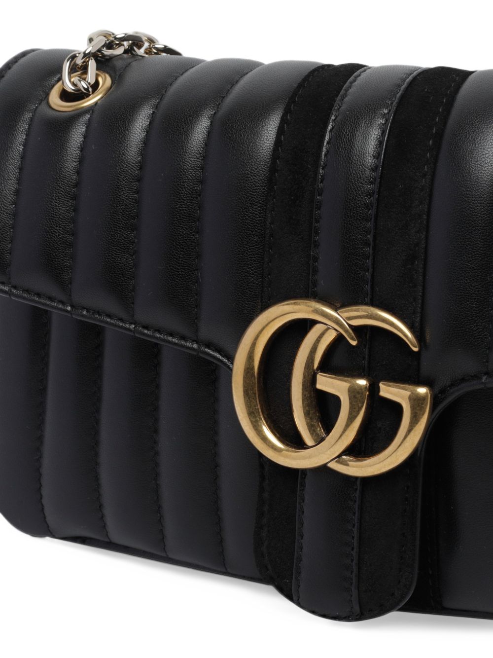Gucci Women Gg Mamront Medium Leather Shoulder Bag