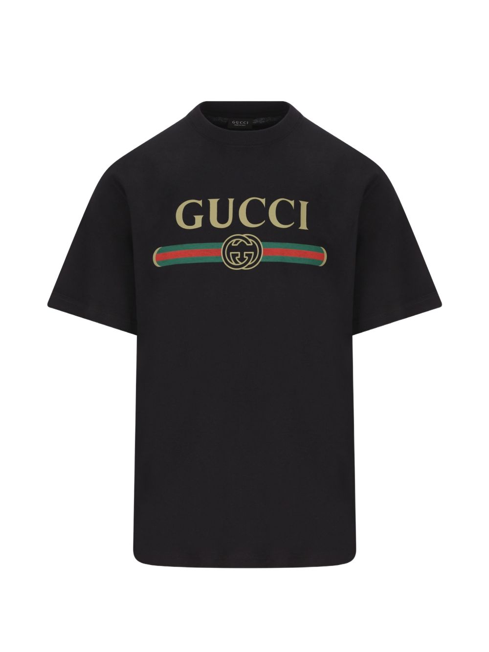 Gucci Men Gucci Fake Cotton And Silk T-Shirt