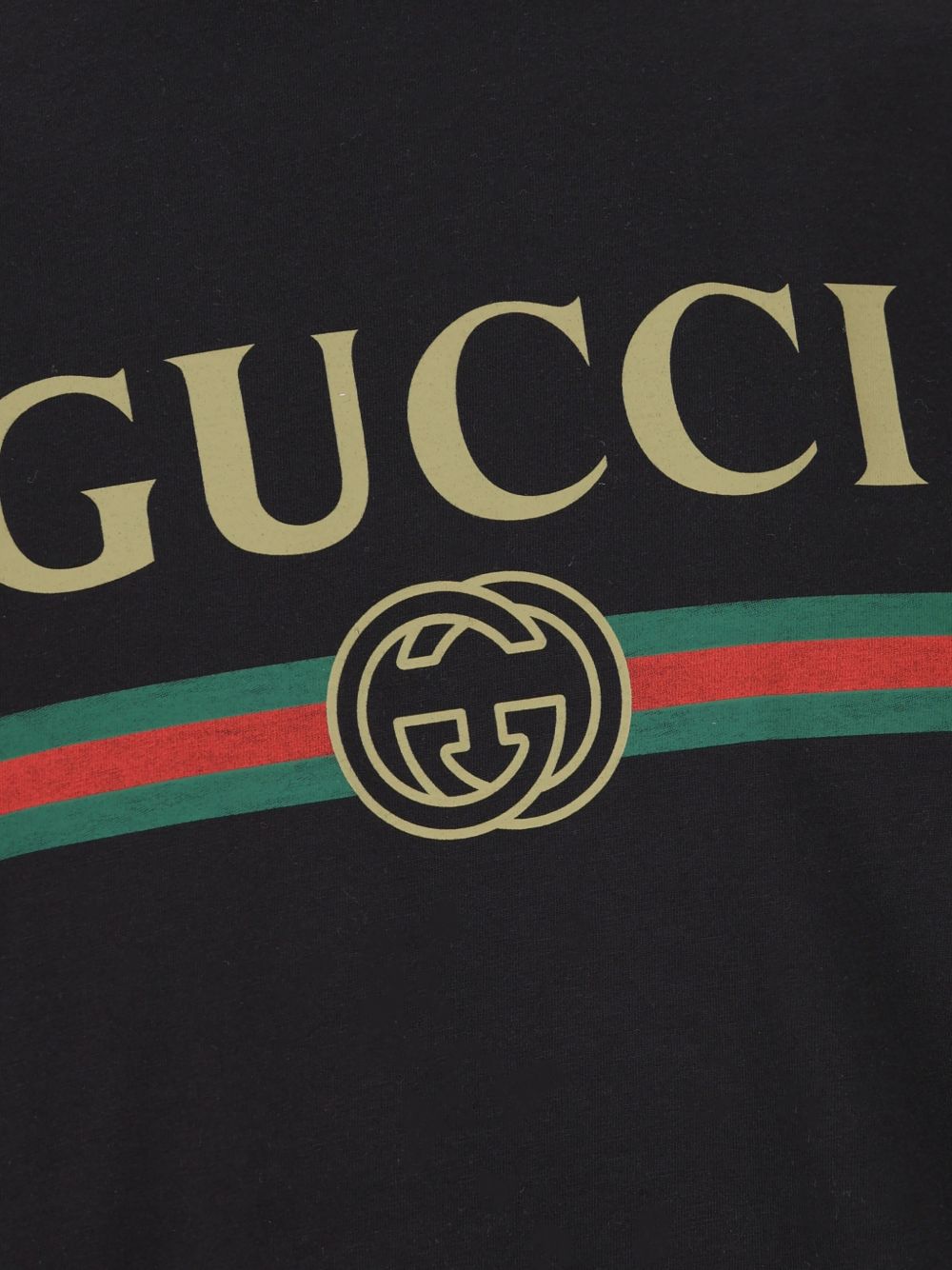 Gucci Men Gucci Fake Cotton And Silk T-Shirt