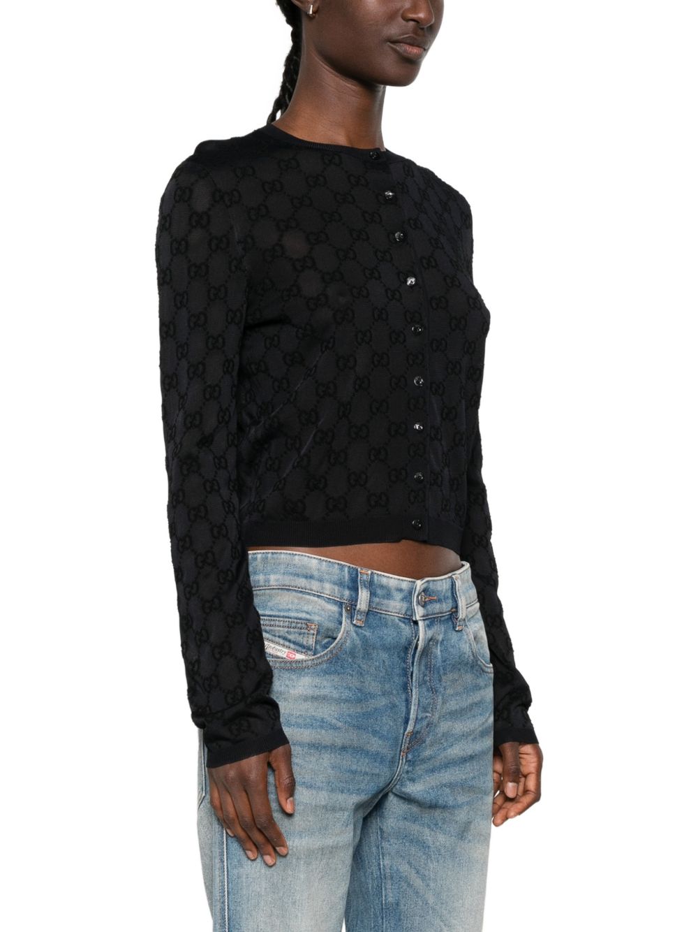 Gucci Women Gg Crewneck Cardigan