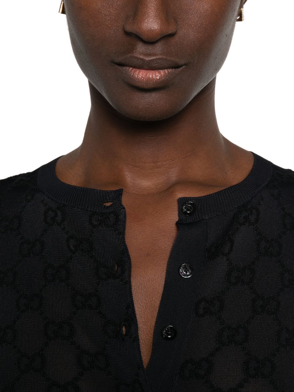 Gucci Women Gg Crewneck Cardigan