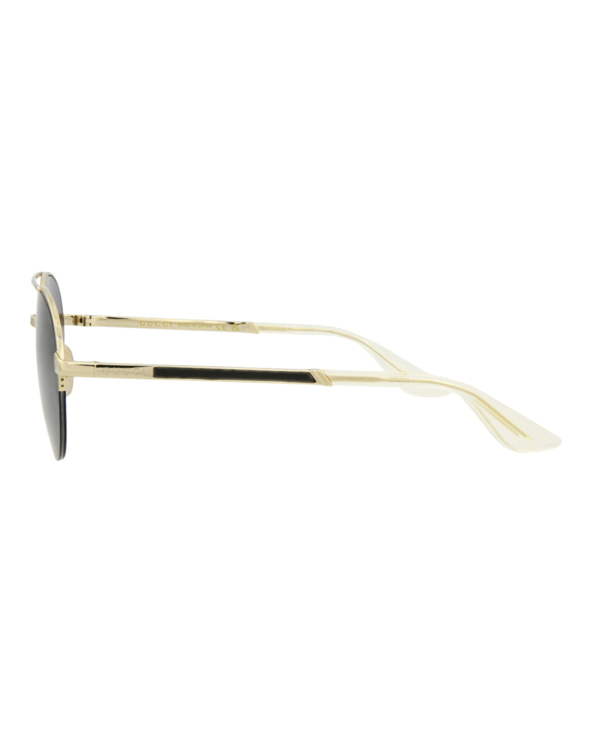 Gucci Mens Round/Oval Gold Gold Grey Fashion Designer Eyewear