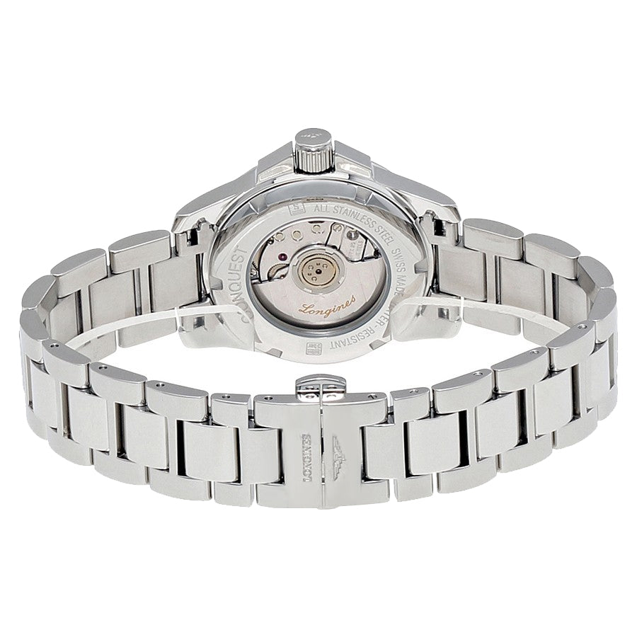 Longines Conquest White Pearl Dial & Diamond Women's Watch L3.180.0.87.6