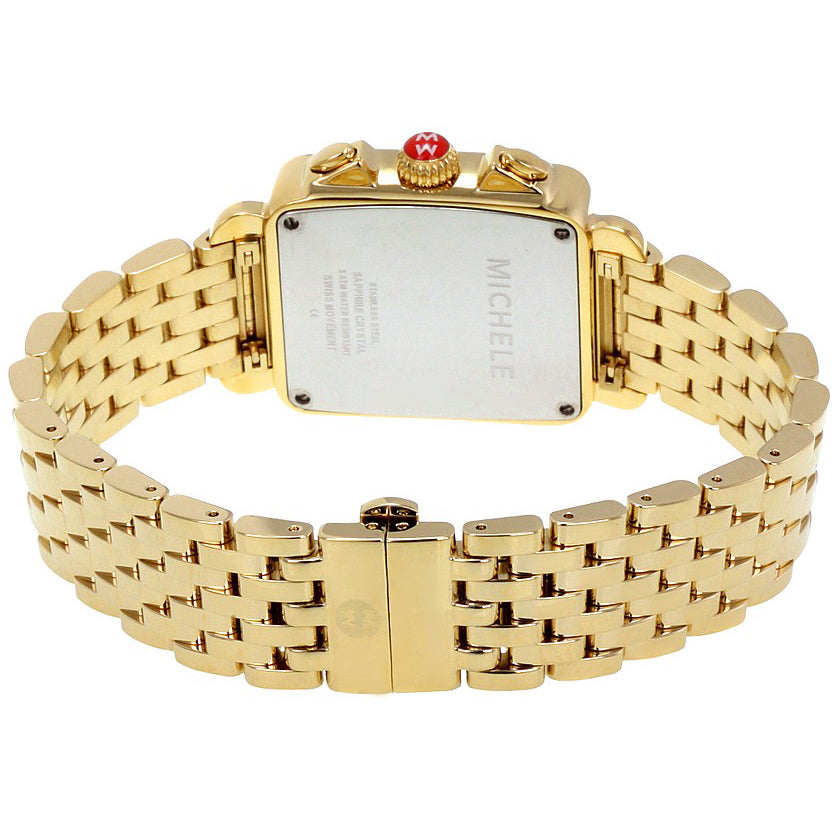 Michele Deco Pearl Gold Diamonds Women's Watch MWW06P000100