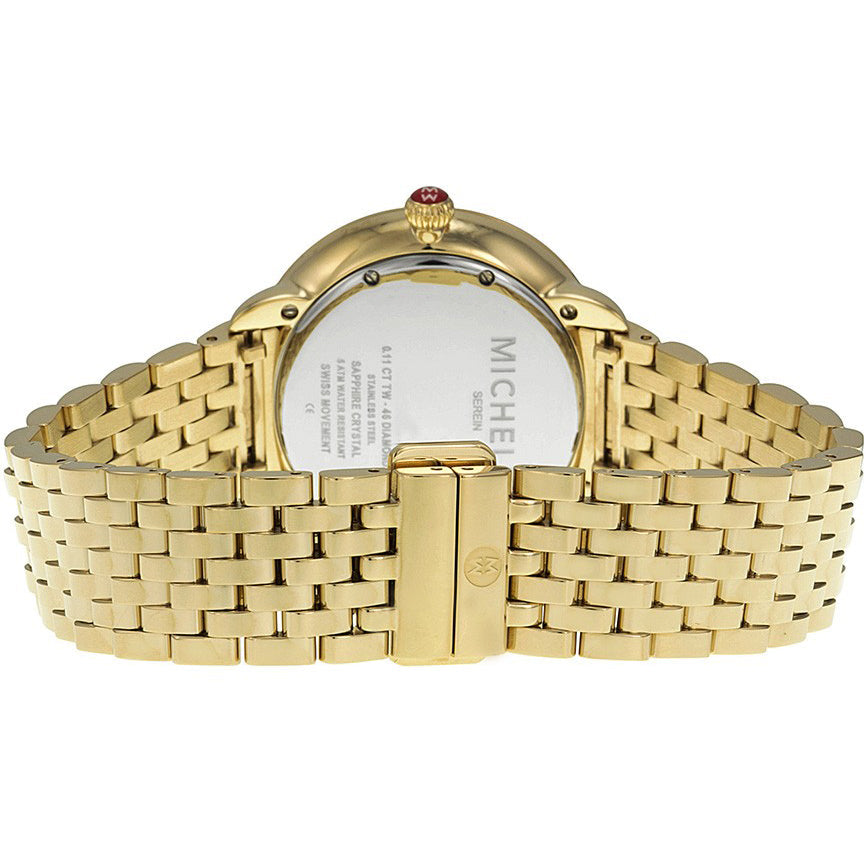 Michele Serein Mid Gold Diamond Dial Women's Watch MWW21B000017