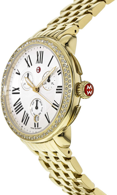 Michele Signature Serein Yellow Gold Women's Watch MWW21A000011