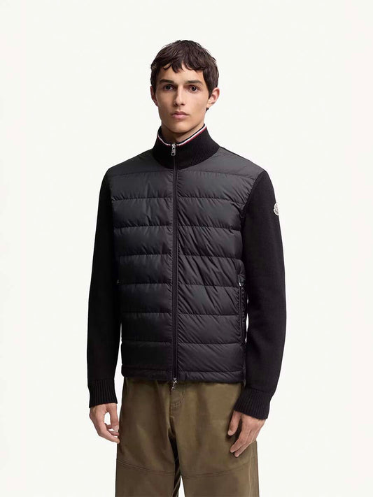 Men's Padded Zip-Up Cotton Cardigan