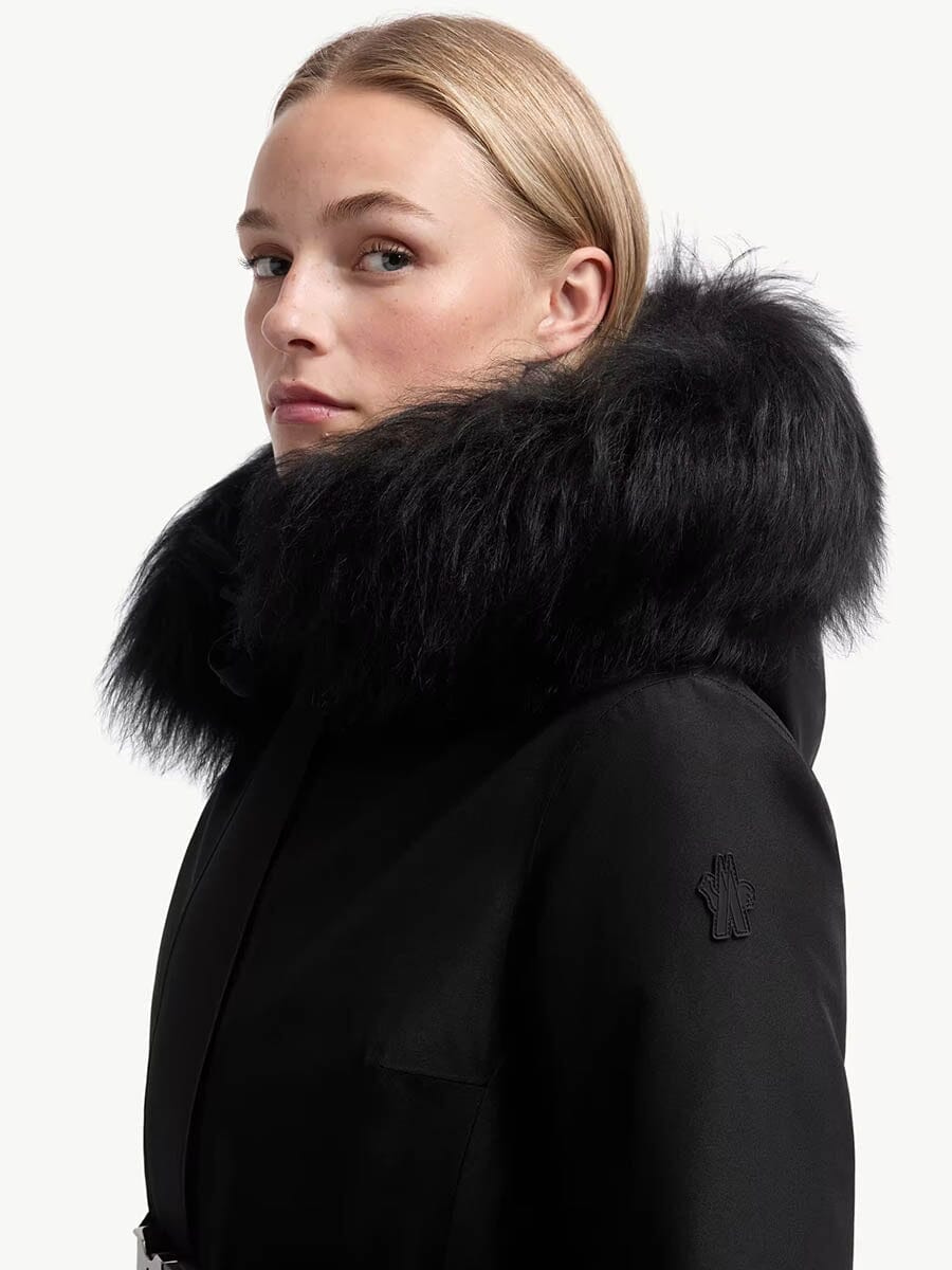 Women's Laplance GORE-TEX Shearling-Trimmed Hooded Down Ski Jacket